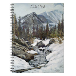 Atemberkendes Estes Park Colorado Winter Bach Notizblock