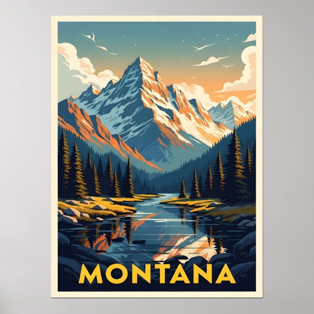 Atemberlandschaft in Montana Poster (Vorne)