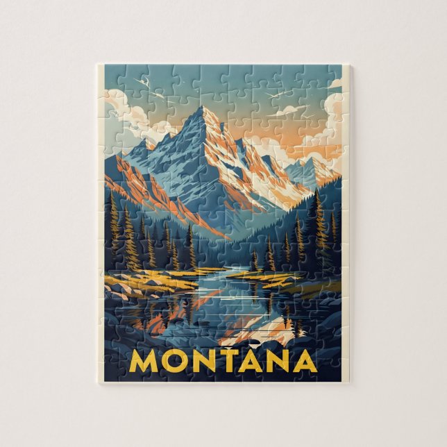 Atemberlandschaft in Montana Puzzle (Vertikal)