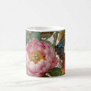 Atembermboles, kühnes florales Design Schmetterlin Kaffeetasse