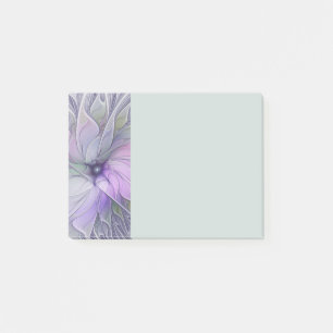 Atembermende moderne abstrakte fraktale Blumenkuns Post-it Klebezettel