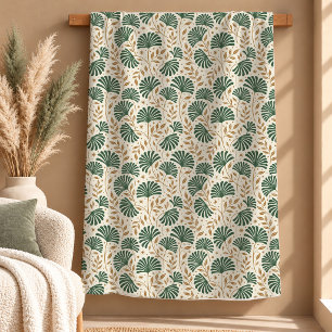 Atembermende Salbei-Gold-Palmblattdecke Sherpadecke