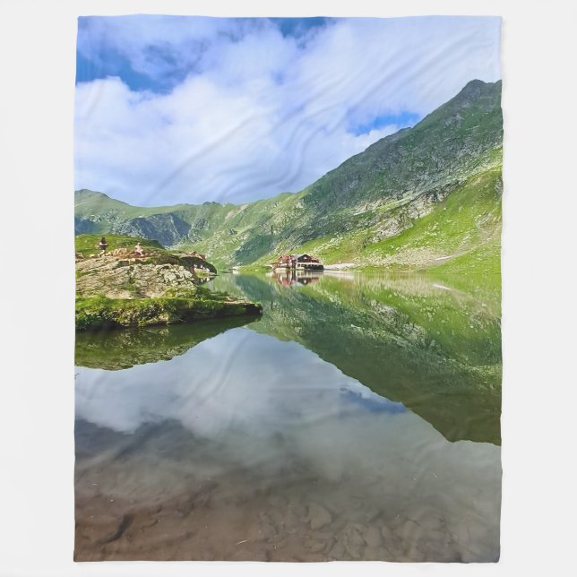 Atembermender Balea-See Rumänien – Alpine Fotograf Fleecedecke (Vorderseite)