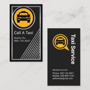 Atembermubende Silber-Taxi-Rahmen-Fahrt Visitenkarte