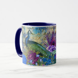 Atembermug mit individuellem Monogramm-Pfau Tasse