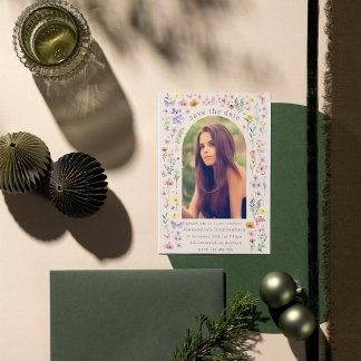 Atembermunder Blumenbogen Quinceañera individuelle Einladung