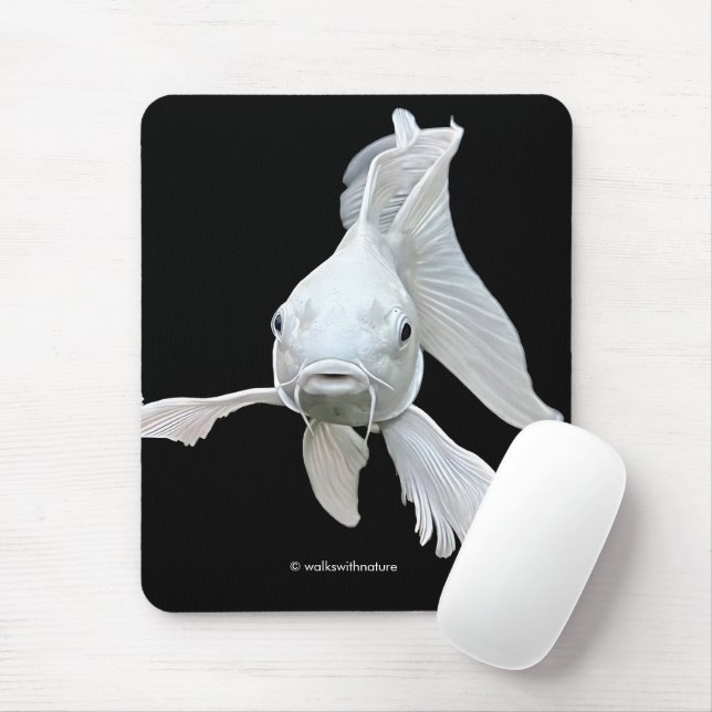Atembernde Platin-Schmetterlings-Koi-Karpfen Mousepad (Mit Mouse)