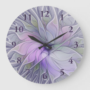 Atembernde Schönheit Moderne Abstrakte Fractal Kun Große Wanduhr