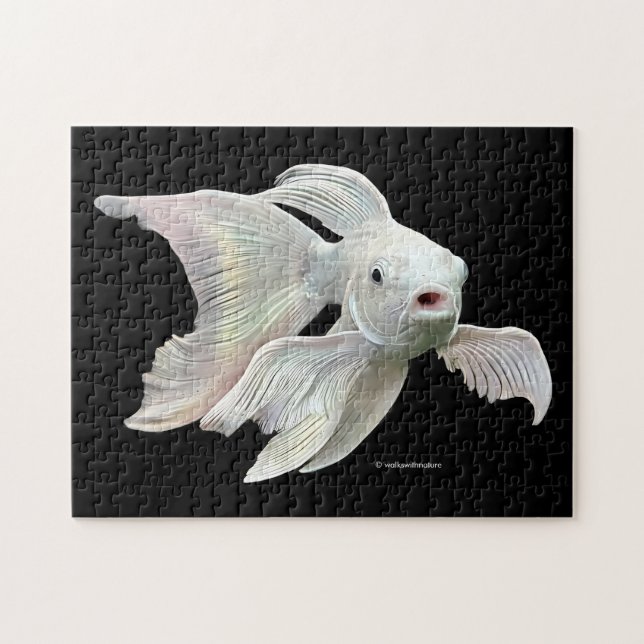 Atemberndender Platin-Schmetterlings-Koi-Karpfen Puzzle (Horizontal)
