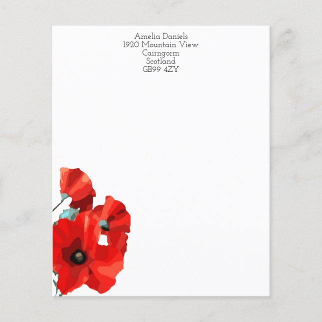 Atemberot personalisierte Klatschmohn (Vorderseite)