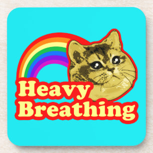 Atemerkatze mit Rainbow-Liebe Getränkeuntersetzer