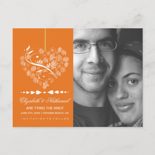 atemlos SAVE THE DATE Postkarte - Kürbis (Vorderseite)