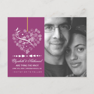 Atemlose SAVE THE DATE Postkartenbeere Ankündigungspostkarte