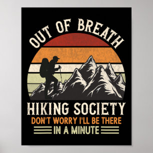 Atemlose Wander Gesellschaft Keine Sorge Camping H Poster