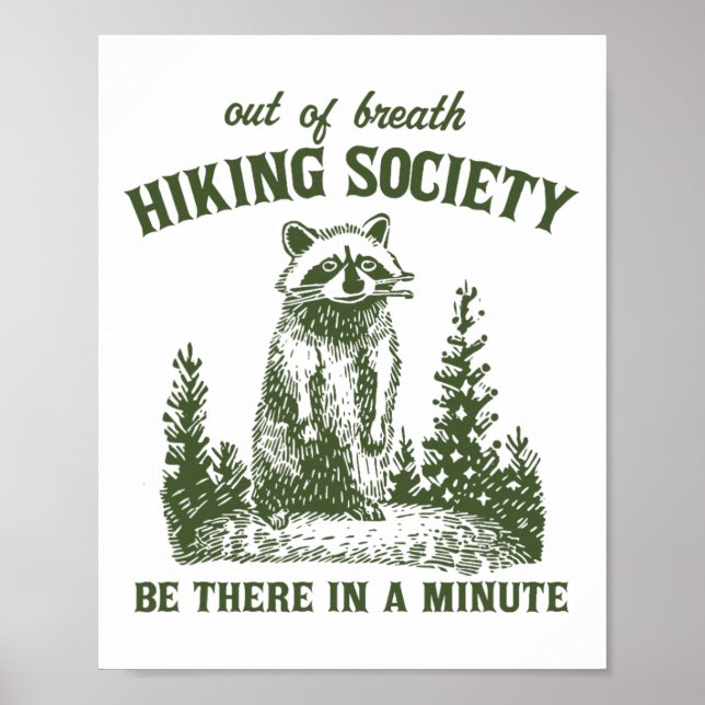 Atemlose Wander Gesellschaft Waschbär Wird In Eine Poster (Vorne)