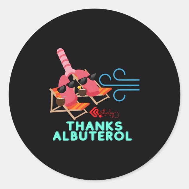 Atemtherapeut Fumy Runder Aufkleber (Vorderseite)