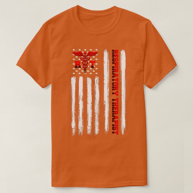 Atemtherapeut Gift Medizinische Therapie Ameri T-Shirt (Design vorne)