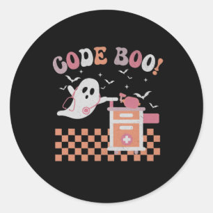 Atemtherapeut Halloween Code Boo Spooky Re Runder Aufkleber
