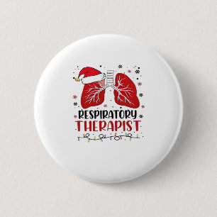 Atemtherapeut Krankenschwester Weihnachten, Lungen Button
