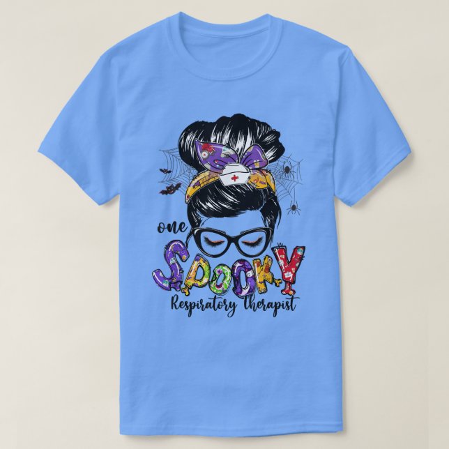 Atemtherapeut Messy Bun Happy Halloween Gi T-Shirt (Design vorne)