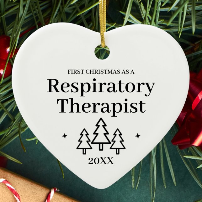 Atemtherapeut New Job Christmas Keramik Ornament (Respiratory Therapist New Job Christmas Ceramic Ornament
)