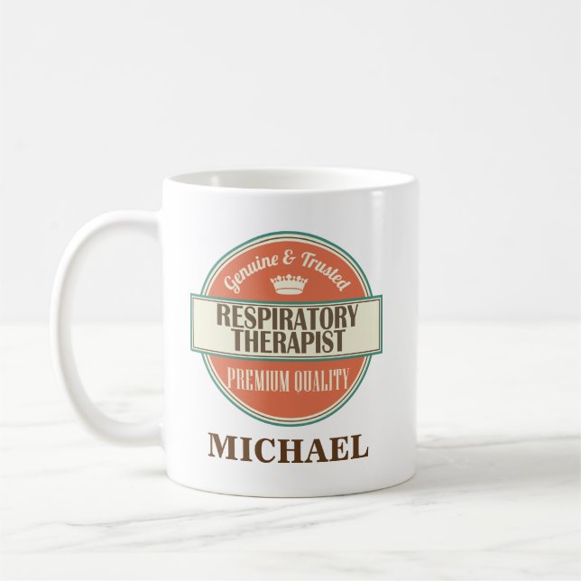 Atemtherapeut Personalisierte Office-Tasse Geschen Kaffeetasse (Links)