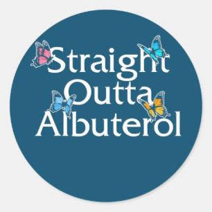 Atemtherapeut Straight Albuterol Runder Aufkleber