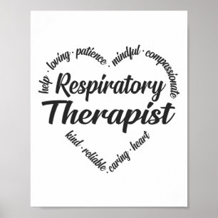 Atemtherapeutin HerzWord Cloud Poster