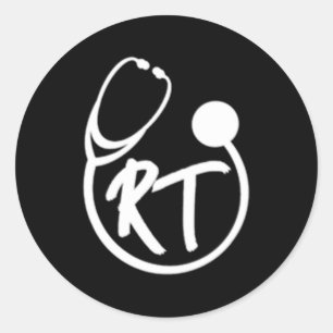 Atemtherapeutin Stethoscope Pocket Runder Aufkleber