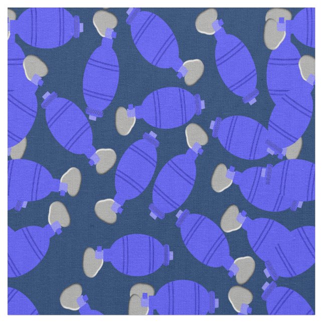 Atemtherapie Ambu Bags Fabric Navy Stoff (Nahaufnahme)