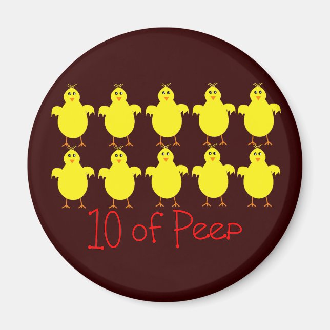 Atemtherapie Geschenke "10 von PEEP" Funny Magnet (Vorne)