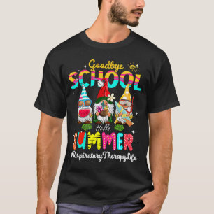 Atemtherapie Gnome Goodbye School Hello Sum T-Shirt
