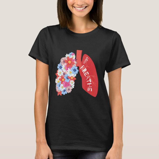 Atemtherapie mit Floral Lung Atemtherapie RT T-Shirt (Vorderseite)