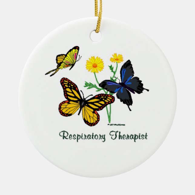 Atemtherapieschmetterlinge Keramikornament (Vorne)