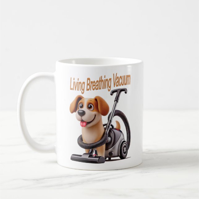 Atemvakuum Hund Kaffeetasse (Links)