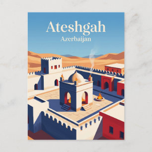 Ateshgah-Feuerheiligtum Aserbaidschan Postkarte