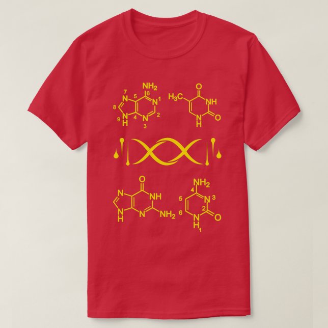 ATGC Molekularbiologie Genetik Nucleobase 1 T-Shirt (Design vorne)