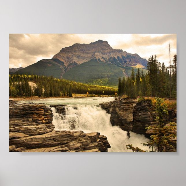 Athabasca Falls Canada stilisiert Poster (Vorne)