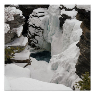 Athabasca Falls gefroren Poster