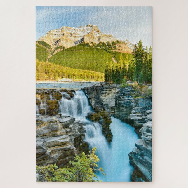 Athabasca Falls, Jasper National Park, Kanada Puzzle (Vertikal)