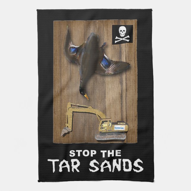 Athabasca Tar Sands Duck Mount Geschirrtuch (Vertikal)