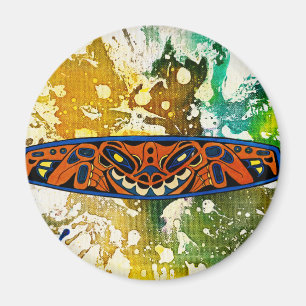 Athabascan Totem von Michael Moffa Magnet