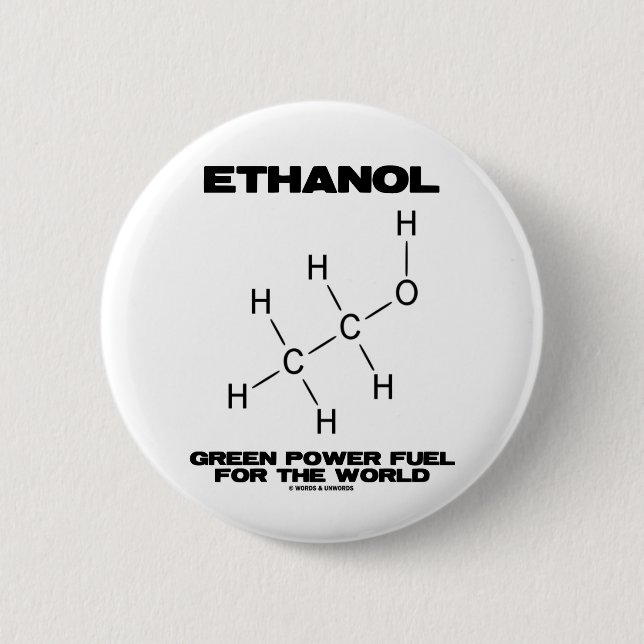 Äthanol-grüner Power-Brennstoff für die Welt Button (Vorderseite)