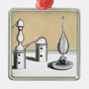Athanor Alchemy Furnace und Alembic Flask Ornament Aus Metall