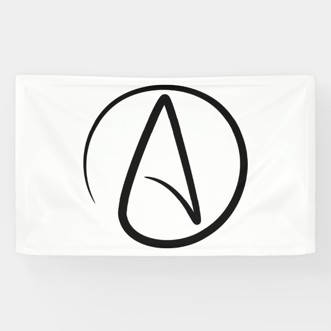 Atheism Symbol - Atheist Sign Banner (Horizontal)