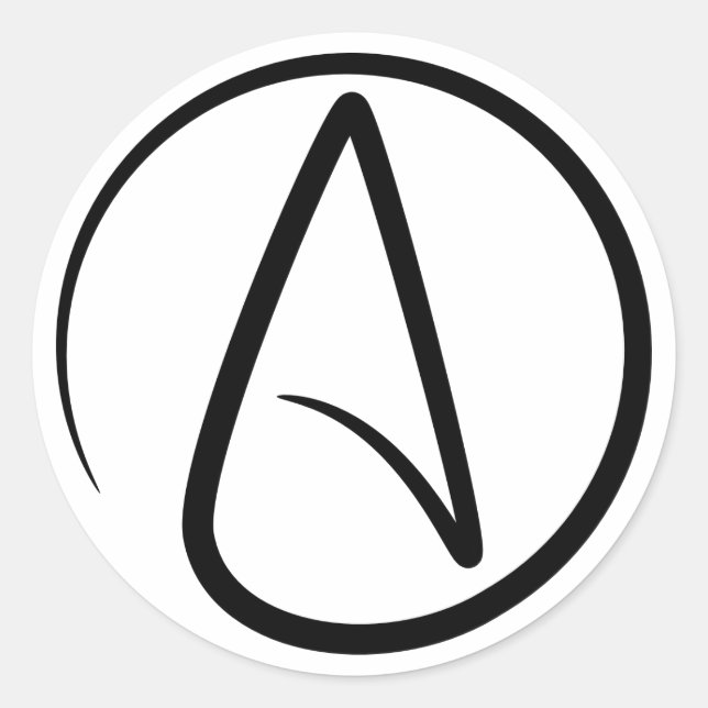 Atheism Symbol - Atheist Sign Runder Aufkleber (Vorderseite)