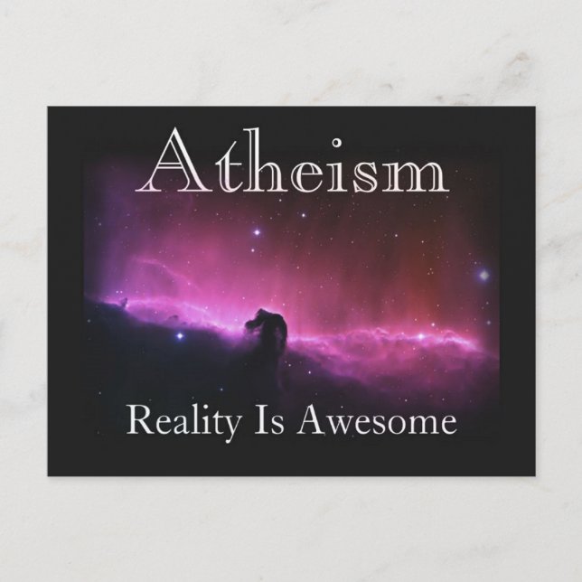 Atheismus, Realität ist phantastisch Postkarte (Vorderseite)