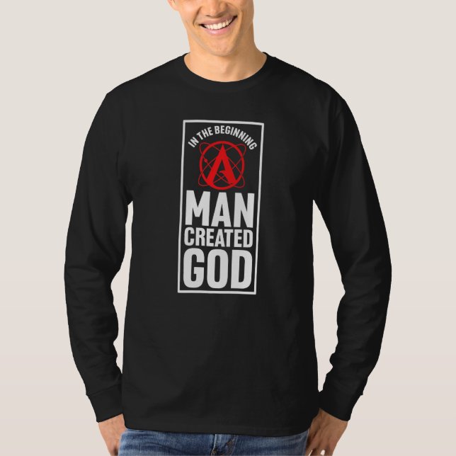 Atheismus-Symbol Agnostisch-Antireligiös T-Shirt (Vorderseite)