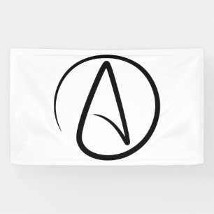 Atheismus-Symbol - Atheistisches Zeichen Banner