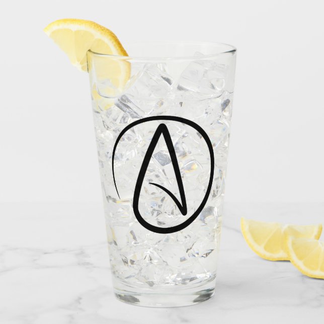 Atheismus-Symbol - Atheistisches Zeichen Glas (Vorderseite Ice)